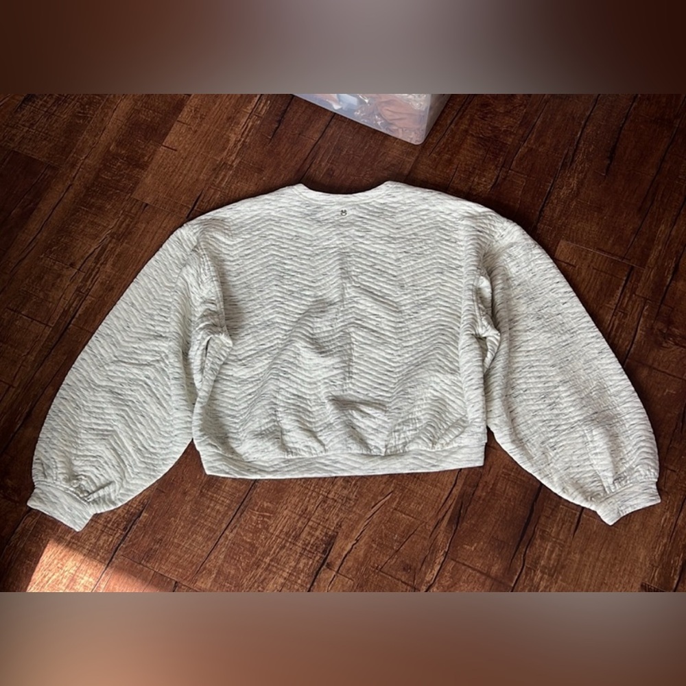 Maaji Cream and Black Textured Top